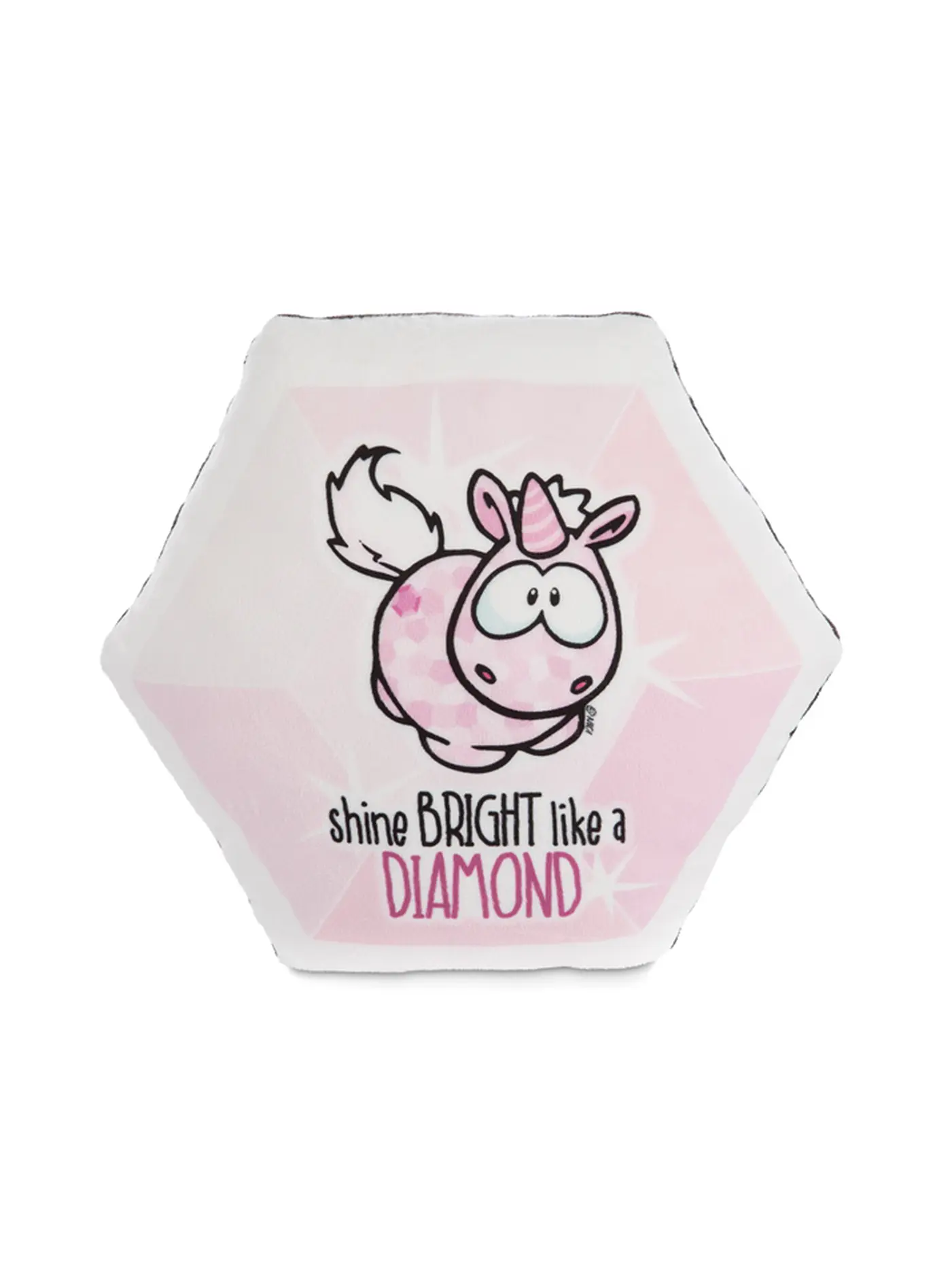 NICI | Kissen diamantförmig Einhorn Pink Diamond 30x25cm | 